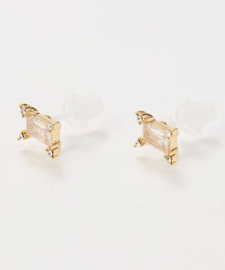 Phoebe 【金属アレルギー対応】クラシックバケットビジューセラミックピアス ゴールド