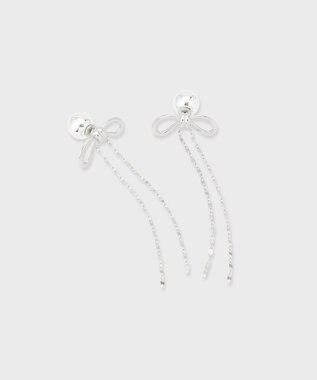 GRACE CONTINENTAL リボンチェーンピアス シルバー