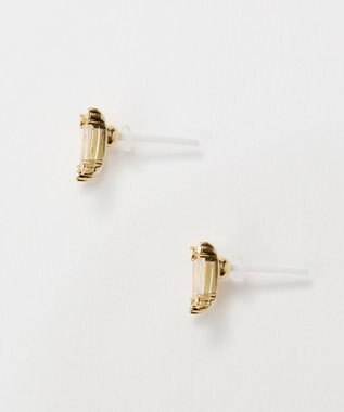 Phoebe 【金属アレルギー対応】クラシックバケットビジューセラミックピアス ゴールド