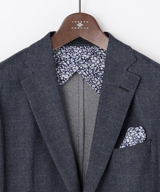 JOSEPH ABBOUD 【キングサイズ・通気性/清涼/軽量/ストレッチ】クールピケストレッチジャケット ネイビー系3