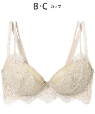 AMPHI ブラジャー 谷間メイク カップ上辺が浮きにくい Gカップまで対応 大きいサイズ 【Glama-Rich グラマリッチ ボリュームUPタイプ】 ブラ BYJ302 アンフィ／ワコール