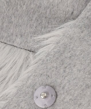 Feroux ウール混 ショートコート ライトグレー系