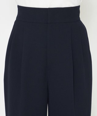 uncrave 【防シワ・洗濯機洗い可】ウォッシャブル ダブルクロス ワイドパンツ ネイビー