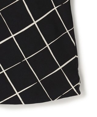 ICB L 【30th ANNIVERSARY】 ウィンドウペンプリント プルオーバーブラウス ブラック×アイボリー