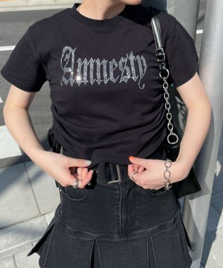 WEGO サイドドロストラインストーンT ブラック