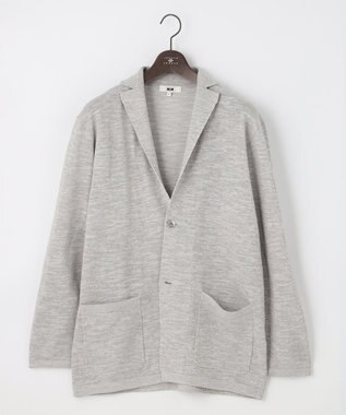 JOSEPH ABBOUD 【キングサイズ・サスティナブル】スラブギマ カーディガン ライトグレー系