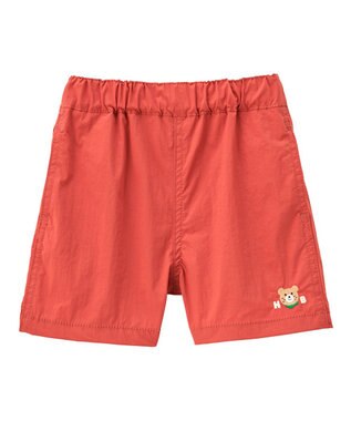 MIKI HOUSE HOT BISCUITS 【80-120cm】撥水素材 ワンポイント 5分丈パンツ オレンジ