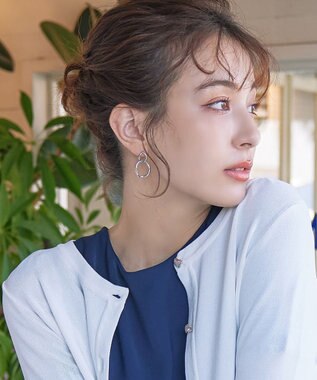 Tiaclasse ダブルリングピアス シルバー