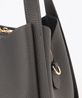 LA BAGAGERIE ソフトシュリンク2WAYハンドバッグ small ダークグレー