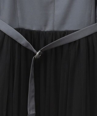 Green Parks ・ＥＬＥＮＣＡＲＥ　ＤＵＥ　チュールドッキングワンピ Charcoal Gray