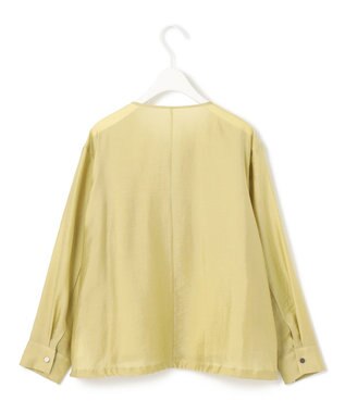 ICB 【接触冷感・速乾・洗える】 リヨセルナイロンワッシャー ノーカラーブルゾン クリームカーキ系