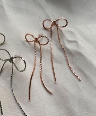 WEGO Lチェーンリボンピアス