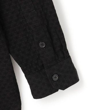 JOSEPH HOMME 【HIGH GRADE LINE】シュリンクドビーコットン  ジャガードシャツ ブラック系