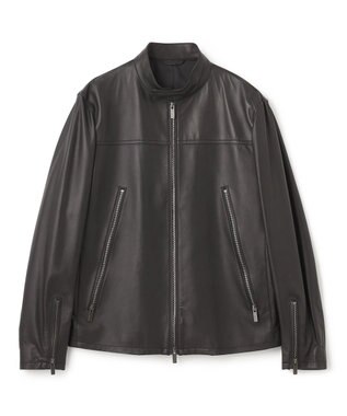 JOSEPH HOMME 【LEON 2月号掲載】ライトラムナッパレザー　シングルライダース ブラック系