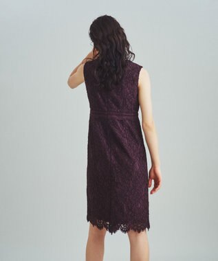 GRACE CONTINENTAL レースタイトドレス ブラウン