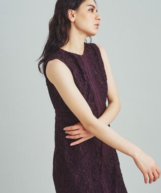 GRACE CONTINENTAL レースタイトドレス ブラウン