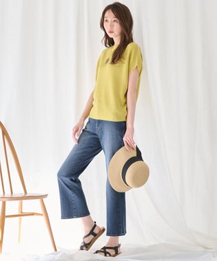 ANY 【洗濯機可/ストレッチ】デニムフレアパンツ インディゴ