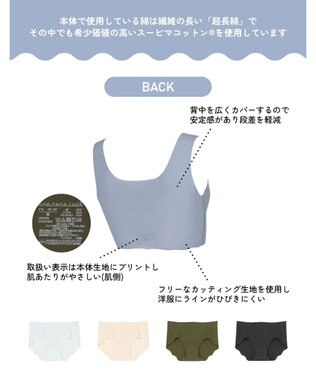 une nana cool 綿混フラット仕上げ　ノンワイヤーブラジャー　　【全サイズ同一価格】 GB