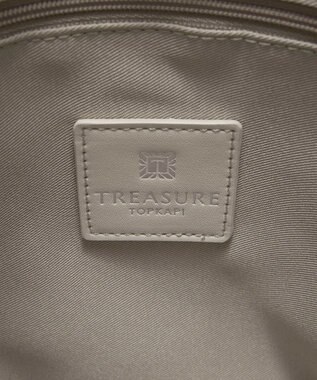 TOPKAPI 【TREASURE TOPKAPI】フェイクレザー ポーチ付き パラコード かがりトートバッグ オフ