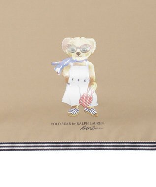 MOONBAT 【遮光率100％/遮熱/UV/軽量】POLO RALPH LAUREN（ポロ ラルフローレン）晴雨兼用日傘  ポロベア 折りたたみ傘 キャメル