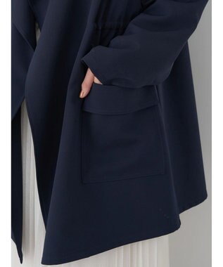 earth music&ecology ニュアンスビッグカラーコート Navy