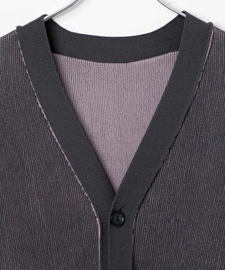 WEGO クリアライトリバーシブルカーディガン ブラック