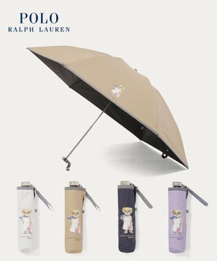 MOONBAT 【遮光率100％/遮熱/UV/軽量】POLO RALPH LAUREN（ポロ ラルフローレン）晴雨兼用日傘  ポロベア 折りたたみ傘