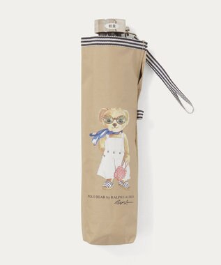 MOONBAT 【遮光率100％/遮熱/UV/軽量】POLO RALPH LAUREN（ポロ ラルフローレン）晴雨兼用日傘  ポロベア 折りたたみ傘 キャメル