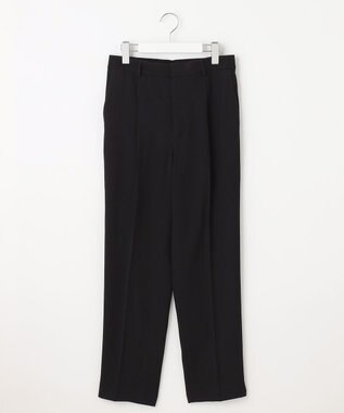 自由区 【XSサイズ～/洗える】ダブルフェイススーティング テーパードパンツ ネイビー系