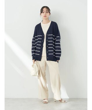 earth music&ecology Ｖネックビッグシルエットカーディガン Border