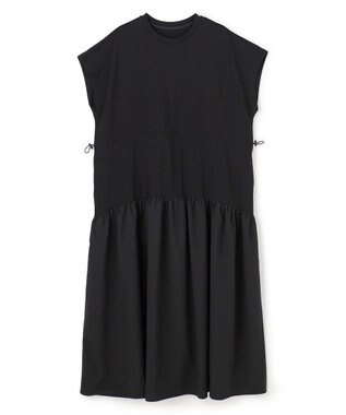 UNFILO BEAUTY FORM-T コンビティアード ワンピース ブラック×ブラック