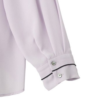 YECCA VECCA 配色ラインボウタイブラウス Lavender