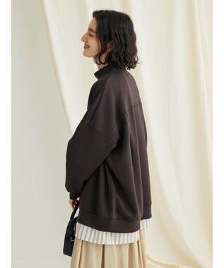 CRAFT STANDARD BOUTIQUE ポンチモックネックビッグプルオーバー Charcoal Gray