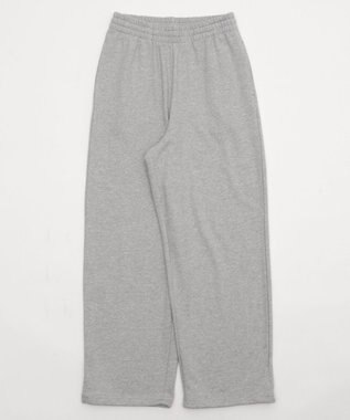 WEGO 【ウエストゴム】スウェットワイドパンツ 杢グレー