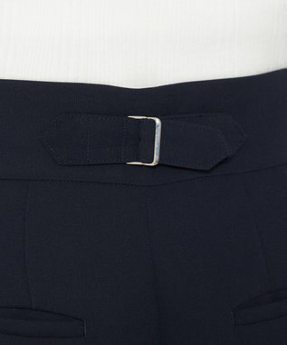 uncrave 【防シワ・洗濯機洗い可】ウォッシャブル ダブルクロス ワイドパンツ ネイビー