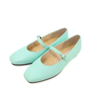 Pointer 日本製 本革ストラップ付きパンプス ブルー