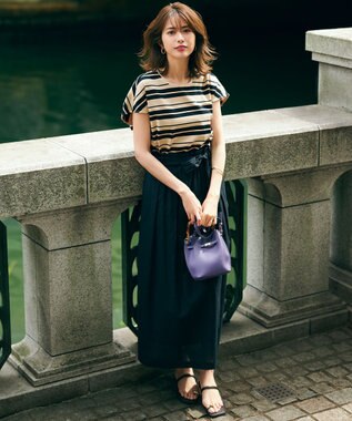 23区 【CLASSY.6月号掲載】ビジュー フラット サンダル ダークブラウン系