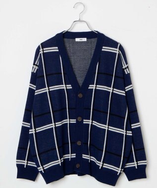 WEGO ルーズフィット総柄カーディガン 柄2