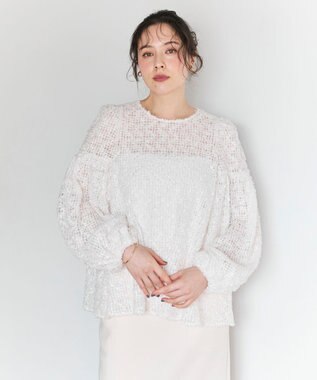 #Newans 【洗える】フィラッフィギャザースリーブブラウス ブラック