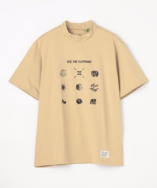 PW CIRCULUS 【MEN】9モチーフモックネック ゴルフ ベージュ系