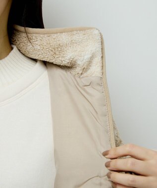 Green Parks スタンドボアジャケット Beige