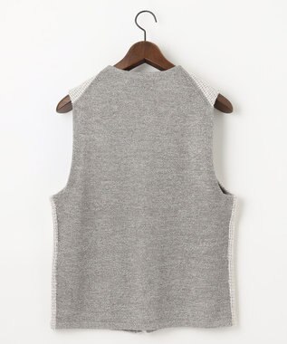 JOSEPH ABBOUD 【キングサイズ・イタリア糸使用/洗える】メリノブレンドモール ニット ベスト ライトグレー系7