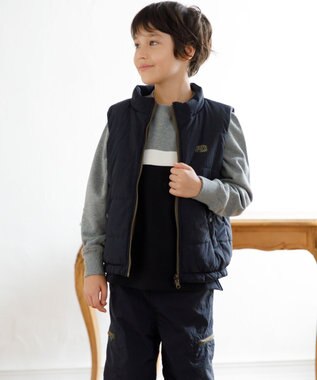 J.PRESS KIDS 【100-130cm】ブル刺繍 ブロッキングトレーナー ライトグレー系2