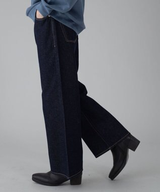 WEGO 【ユニセックス着用ITEM/ウエスト調整可】フレアデニムパンツ