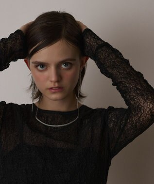 GRACE CONTINENTAL シアーレースカットトップ ブラック