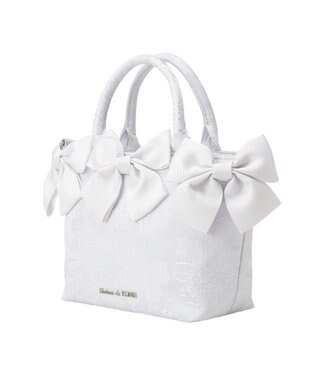 Maison de FLEUR ブルーマニアボリュームリボン２ＷａｙトートＳバッグ Light Blue