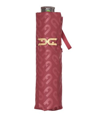 MOONBAT FURLA 折りたたみ傘 モノグラムジャガード UV 8本骨 日本製 ワイン