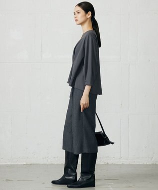 自由区 S クリアコットンポンチタックジャージ カットソー スレート