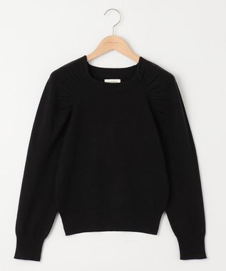 SHARE PARK LADIES ギャザースリーブプルオーバー ブラック