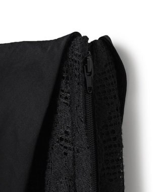 BEIGE， FLUORITE / 異素材コンビ レーススカート Black